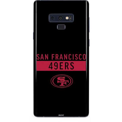 NFL San Francisco 49ers Black Performance Series Galaxy Note 9 Skin