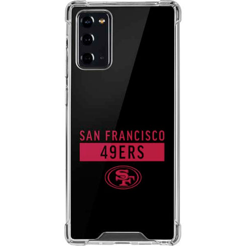 NFL San Francisco 49ers Black Performance Series Galaxy Note20 5G Clear Case