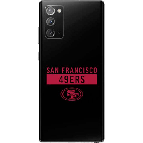 NFL San Francisco 49ers Black Performance Series Galaxy Note20 5G Skin