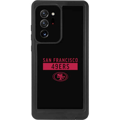 NFL San Francisco 49ers Black Performance Series Galaxy Note20 Ultra 5G Waterproof Case