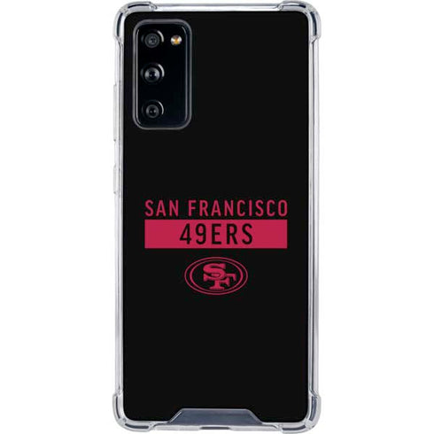 NFL San Francisco 49ers Black Performance Series Galaxy S20 FE Clear Case