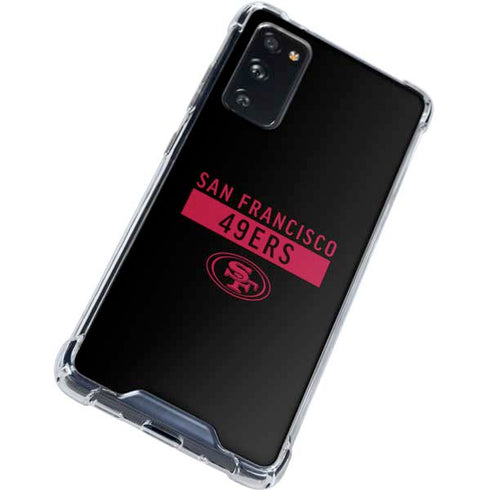NFL San Francisco 49ers Black Performance Series Galaxy S20 FE Clear Case
