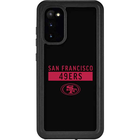 NFL San Francisco 49ers Black Performance Series Galaxy S20 Waterproof Case