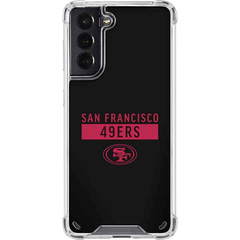 NFL San Francisco 49ers Black Performance Series Galaxy S21 5G Clear Case