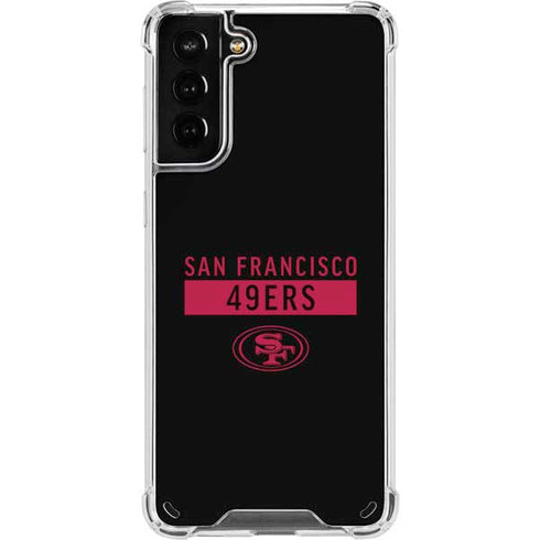 NFL San Francisco 49ers Black Performance Series Galaxy S21 Plus 5G Clear Case