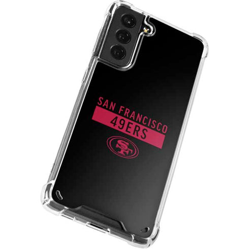 NFL San Francisco 49ers Black Performance Series Galaxy S21 Plus 5G Clear Case