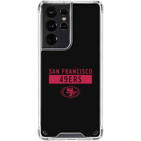 NFL San Francisco 49ers Black Performance Series Galaxy S21 Ultra 5G Clear Case