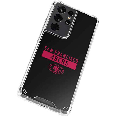 NFL San Francisco 49ers Black Performance Series Galaxy S21 Ultra 5G Clear Case