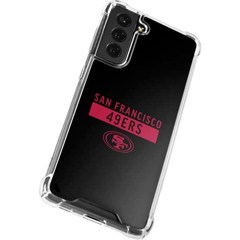 NFL San Francisco 49ers Black Performance Series Galaxy S22 Clear Case