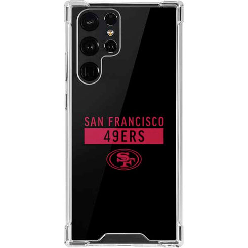 NFL San Francisco 49ers Black Performance Series Galaxy S22 Ultra Clear Case