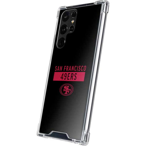 NFL San Francisco 49ers Black Performance Series Galaxy S22 Ultra Clear Case