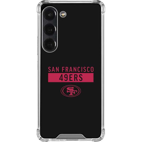 NFL San Francisco 49ers Black Performance Series Galaxy S23 Clear Case