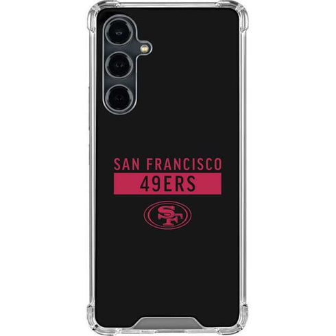 NFL San Francisco 49ers Black Performance Series Galaxy S23 FE Clear Case