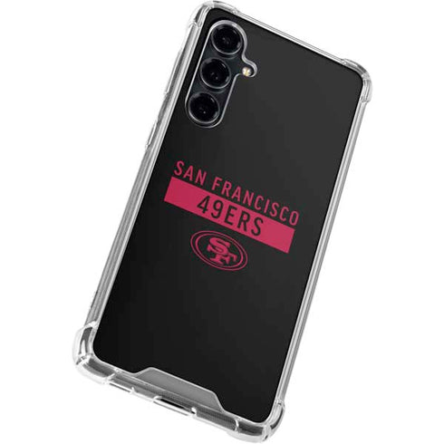 NFL San Francisco 49ers Black Performance Series Galaxy S23 FE Clear Case