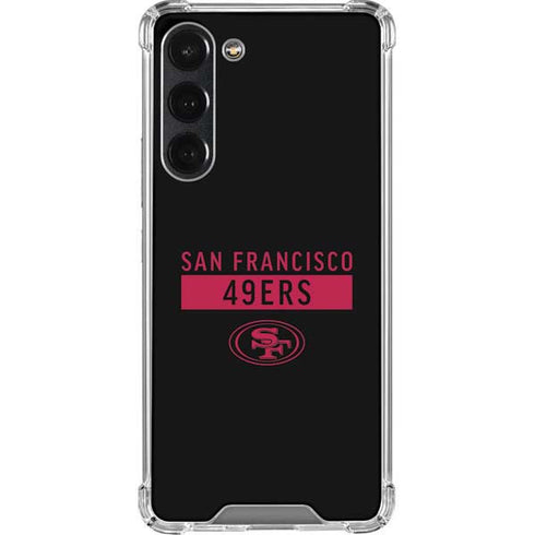 NFL San Francisco 49ers Black Performance Series Galaxy S23 Plus Clear Case