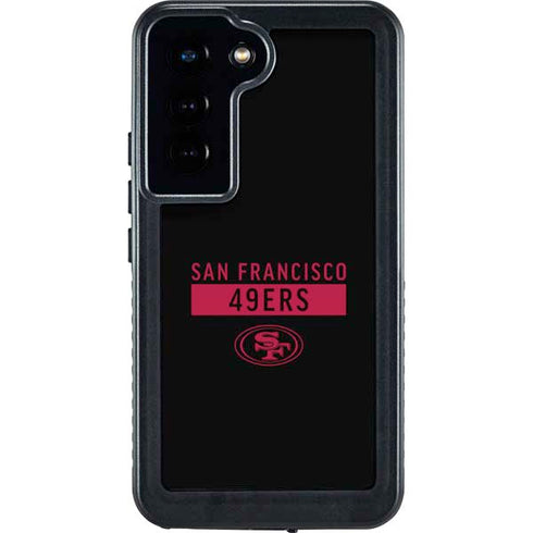 NFL San Francisco 49ers Black Performance Series Galaxy S23 Waterproof Case