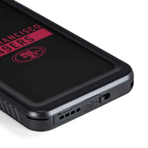 NFL San Francisco 49ers Black Performance Series Galaxy S23 Waterproof Case