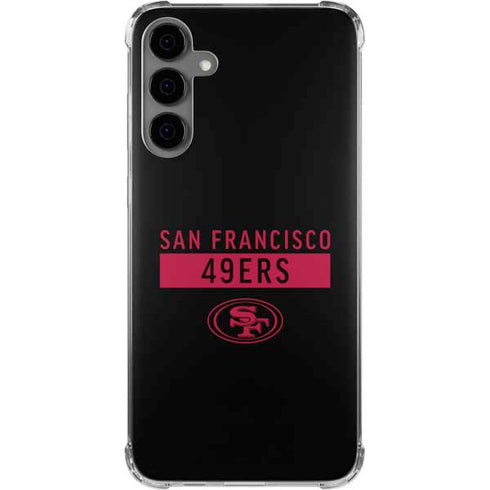 NFL San Francisco 49ers Black Performance Series Galaxy S24 Plus Clear Case
