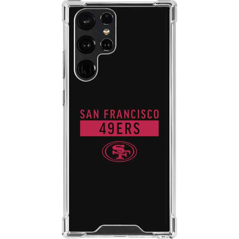 NFL San Francisco 49ers Black Performance Series Galaxy S24 Ultra Clear Case