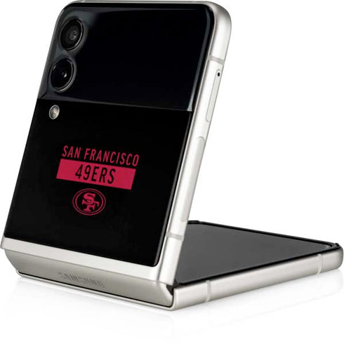 NFL San Francisco 49ers Black Performance Series Galaxy Z Flip3 5G Skin
