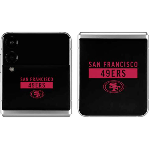 NFL San Francisco 49ers Black Performance Series Galaxy Z Flip4 5G Skin