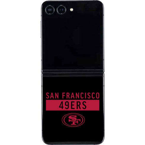 NFL San Francisco 49ers Black Performance Series Galaxy Z Flip5 5G Skin