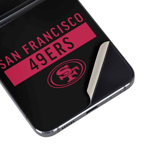 NFL San Francisco 49ers Black Performance Series Galaxy Z Flip5 5G Skin