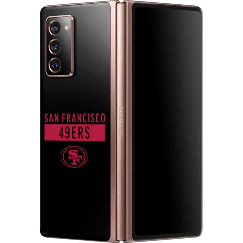 NFL San Francisco 49ers Black Performance Series Galaxy Z Fold2 5G Skin