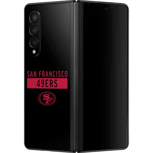NFL San Francisco 49ers Black Performance Series Galaxy Z Fold3 5G Skin