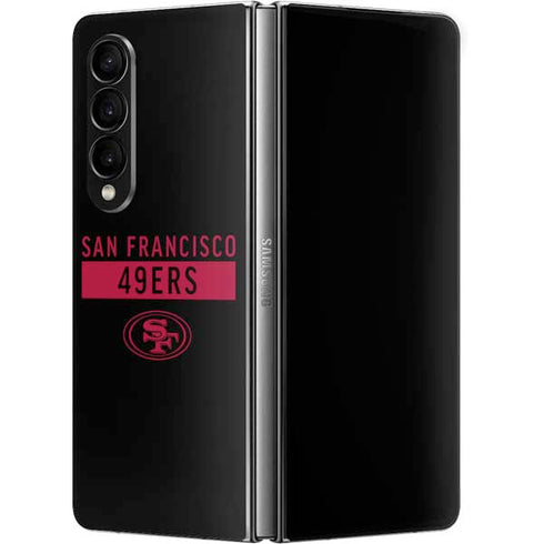 NFL San Francisco 49ers Black Performance Series Galaxy Z Fold4 5G Skin