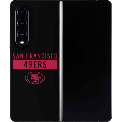 NFL San Francisco 49ers Black Performance Series Galaxy Z Fold4 5G Skin