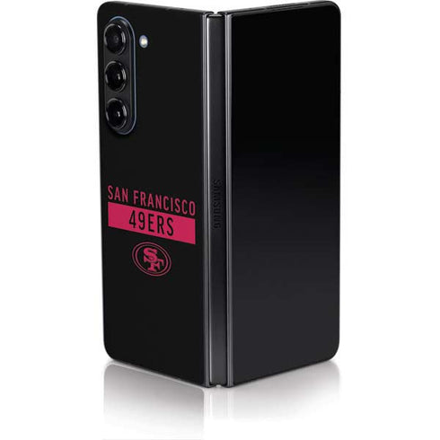 NFL San Francisco 49ers Black Performance Series Galaxy Z Fold5 5G Skin
