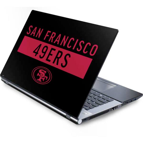 NFL San Francisco 49ers Black Performance Series Generic Laptop Skin