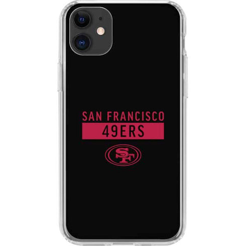 NFL San Francisco 49ers Black Performance Series iPhone 11 Clear Case