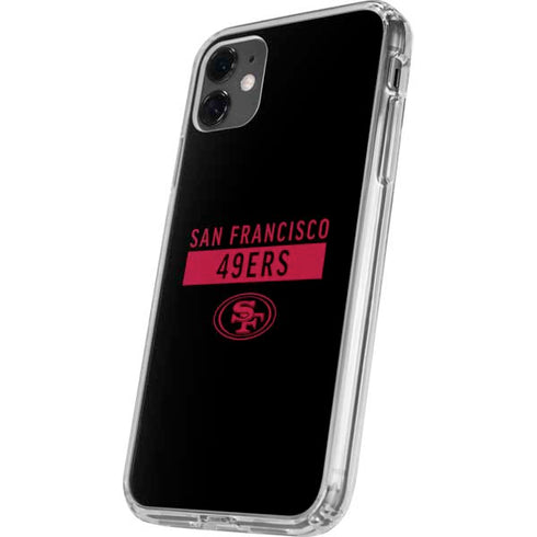 NFL San Francisco 49ers Black Performance Series iPhone 11 Clear Case