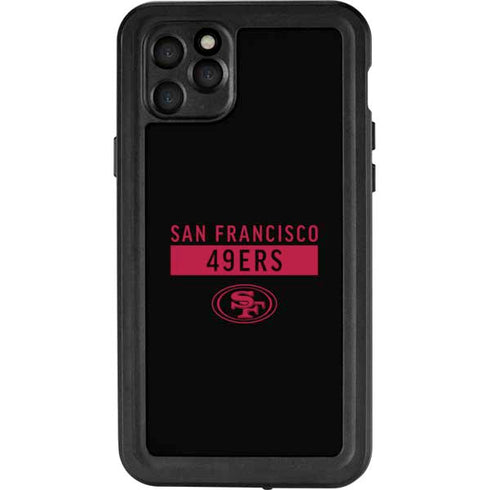 NFL San Francisco 49ers Black Performance Series iPhone 11 Pro Max Waterproof Case