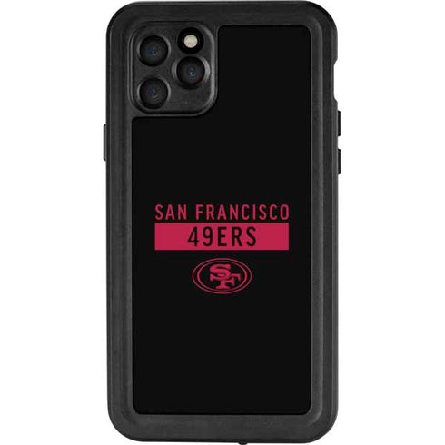 NFL San Francisco 49ers Black Performance Series iPhone 11 Pro Waterproof Case