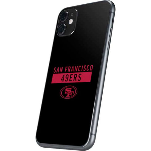 NFL San Francisco 49ers Black Performance Series iPhone 11 Skin
