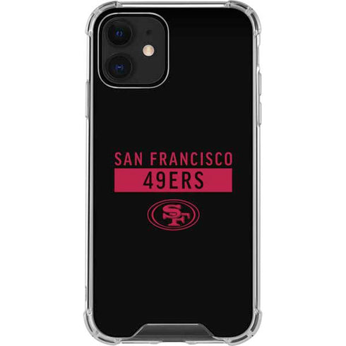 NFL San Francisco 49ers Black Performance Series iPhone 12 Clear Case