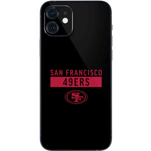NFL San Francisco 49ers Black Performance Series iPhone 12 Mini Skin