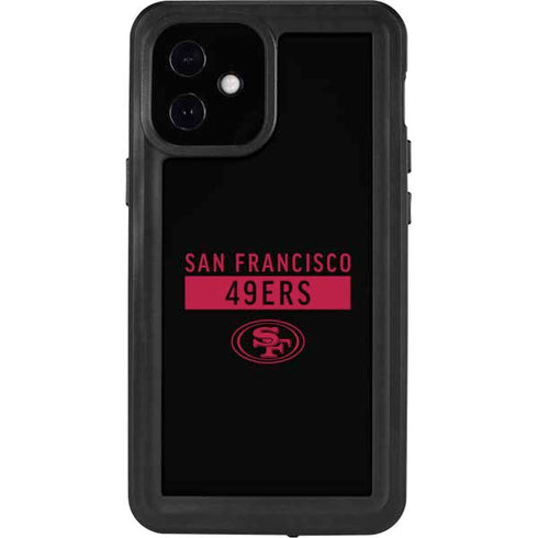 NFL San Francisco 49ers Black Performance Series iPhone 12 Mini Waterproof Case