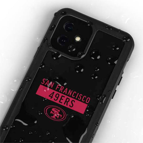 NFL San Francisco 49ers Black Performance Series iPhone 12 Mini Waterproof Case