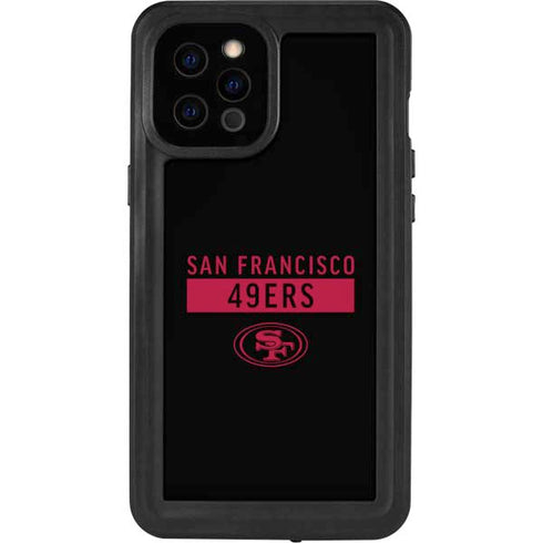 NFL San Francisco 49ers Black Performance Series iPhone 12 Pro Max Waterproof Case