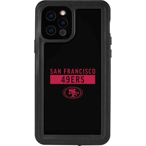 NFL San Francisco 49ers Black Performance Series iPhone 12 Pro Waterproof Case