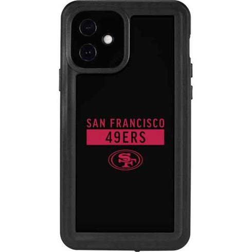 NFL San Francisco 49ers Black Performance Series iPhone 12 Waterproof Case