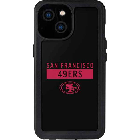 NFL San Francisco 49ers Black Performance Series iPhone 13 Mini Waterproof Case