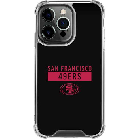 NFL San Francisco 49ers Black Performance Series iPhone 13 Pro Clear Case
