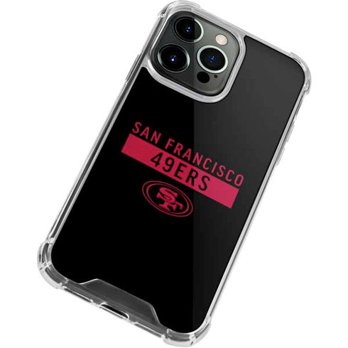 NFL San Francisco 49ers Black Performance Series iPhone 13 Pro Clear Case