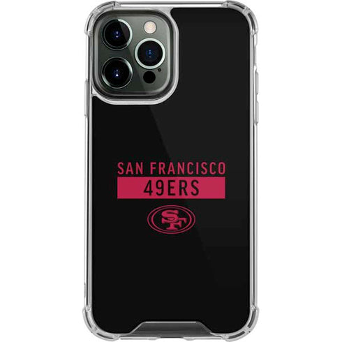 NFL San Francisco 49ers Black Performance Series iPhone 13 Pro Max Clear Case
