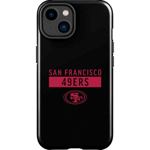 NFL San Francisco 49ers Black Performance Series iPhone 15 Plus Impact Case